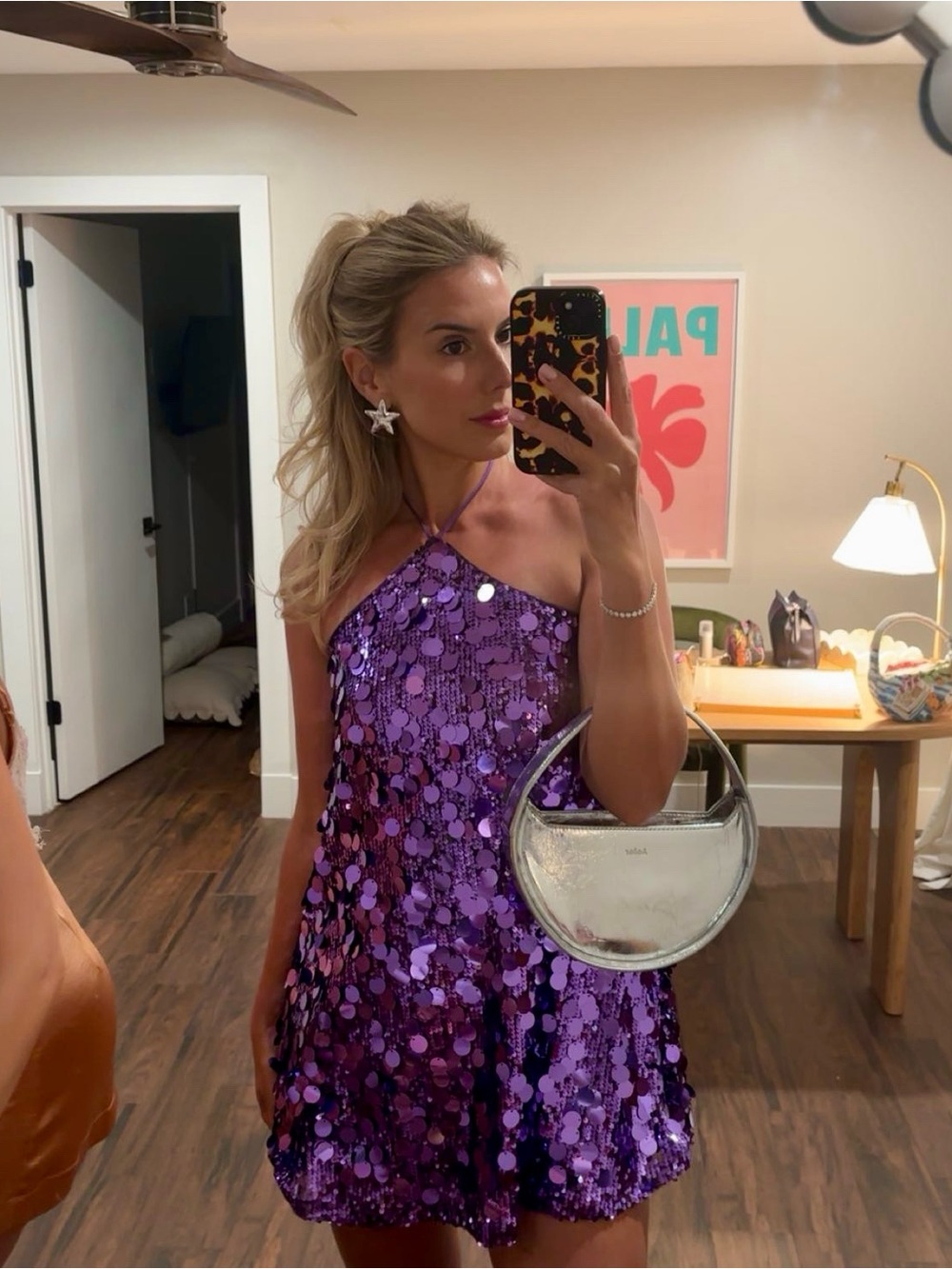 Princess Polly purple sequence dress - Picture 2 of 3